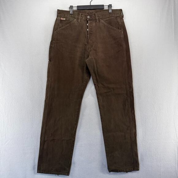 Vintage Diesel Jeans Mens 32 Fits 34x34 Brown Carpenter Baggy Workwear Labor y2k - Picture 2 of 16